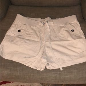 Khaki drawstring shorts